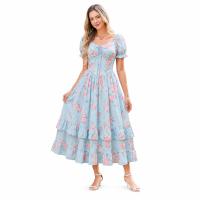 Scarlet Darkness Floral Cottagecore Dress