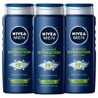 Nivea Men 3-in1 Maximum Hydration with Aloe Vera Body Wash 3 Pack