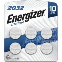 6 Energizer CR2032 3V Lithium Coin Batteries