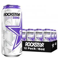 12 Rockstar Pure Zero Grape Energy Drink