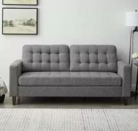 Brookside Brynn Polyester Upholstered Square Arm Sofa