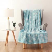 Mainstay Printed Textured Plush Throw Blanket