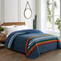 Sherpa Serape Stripe Fleece Blanket