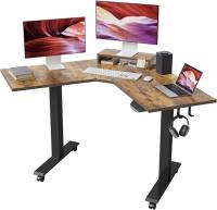 48in Dual Motor L Shaped Adjustable Electric Standing Desk