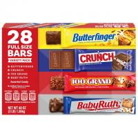 Butterfinger Crunch Baby Ruth 100 Grand Candy Bars 28 Pack