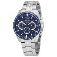 Seiko Chronograph Quartz Blue Dial Mens Watch