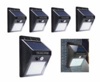 Outdoor 20-LED Waterproof Wireless Motion Sensor Solar Light 5 Pack