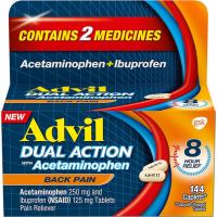 Advil Dual-Action Back Pain Caplets 144 Count