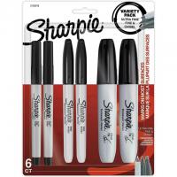 Sharpie Permanent Markers Variety 6 Pack