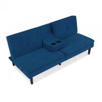 Serta Princeton Modern Futon with Pull Down Drink Tray