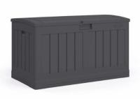 Suncast Peppercorn Plastic Deck Storage Box 50 Gallon