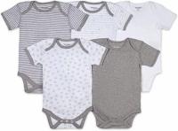 Burts Bees Baby baby-boys Bodysuits 5 Pack