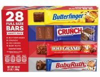 Crunch Baby Ruth Butterfinger Full-Size Candy Bars 28 Pack