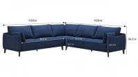 Gilman Creek Furniture Gemma Fabric Sectional Sofa