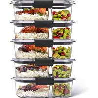 Rubbermaid 5-Piece Brilliance Food Storage Containers for Meal Prep