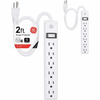 GE 6-Outlet Power Strip 2 Pack