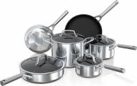 Ninja Foodi NeverStick Stainless Steel Cookware Set