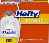 Hefty Strong Tall Kitchen Trash Bags 90 Pack