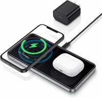 ESR HaloLock 2-in-1 Magnetic Wireless Charger Station