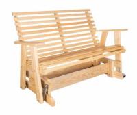 Palmetto Craft Capers Solid Pine Outdoor Glider Bench