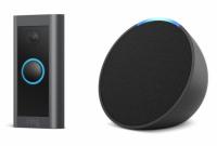 Ring Wired Video Doorbell with Echo Pop Smart Speaker