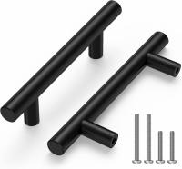 Matte Black Stainless Steel Cabinet Pulls 30 Pack