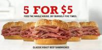 5 Arbys Classic Roast Beef Sandwiches When You the Arbys App