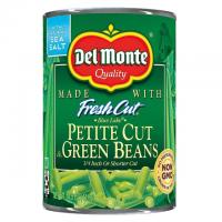 Del Monte Petite Cut Green Beans with Natural Sea Salt 12 Pack