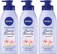 Nivea Oil Infused Cherry Blossom Body Lotion 3 Pack