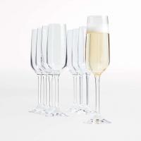 Crate and Barrel Nattie Champagne Glasses Set of 8