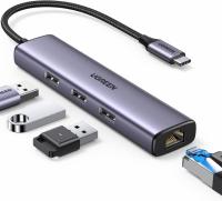 UGreen USB-C Hub 4-in-1 USB Ports with Ethernet Adapter