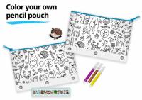 JCPenney Color Your Own Pencil Pouch Craft Activity for 11am to noon