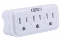 GE 3-Outlet Extender Wall Tap with Guide Light