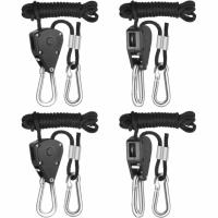 8-Feet Long Heavy Duty Adjustable Rope Clip Hanger 2 Pairs