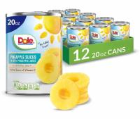 Dole Canned Pineapple Slices in Pineapple Juice 12 Pack