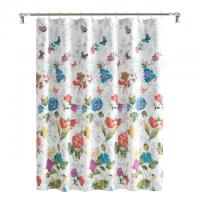 Pioneer Vintage Floral Cotton Shower Curtain