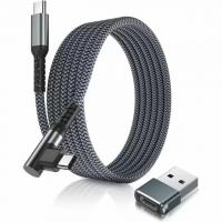 Basesailor 100W 10ft USB-C to USB-C Right Angle Cable with Adapter