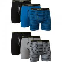 Hanes Mens Boxer Briefs 6 Pack