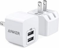 Anker Dual Port 12W USB Wall Charger Adapter 2 Pack