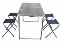 Ozark Trail Durable Steel and Aluminum Table Set with Stools