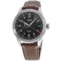 Oris Big Crown ProPilot Timer GMT Black Dial Brown Watch