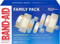 Band-Aid Adhesive Bandage Family Sheer Bandages 280 Pack