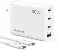 Tecknet 100W USB-C and USB-A Wall Charger