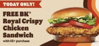 Burger King Royal Crispy Chicken Sandwich with Purchase