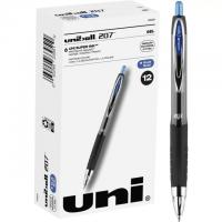 Uniball Signo 207 0.7mm Blue Gel Pens 12 Pack