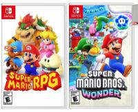 Super Mario RPG and Super Mario Bros Wonder Nintendo Switch