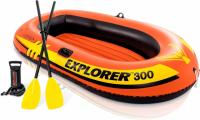 Intex Explorer 300 Inflatable Boat with Oars and Hand Pump