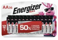 Energizer Max AA Alkaline Batteries 36 Pack