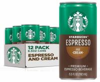 Starbucks Ready to Drink Coffee Espresso and Cream 12 Pack