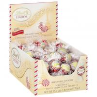 Lindt Lindor Holiday White Chocolate Peppermint Candy Truffles 60-Pack